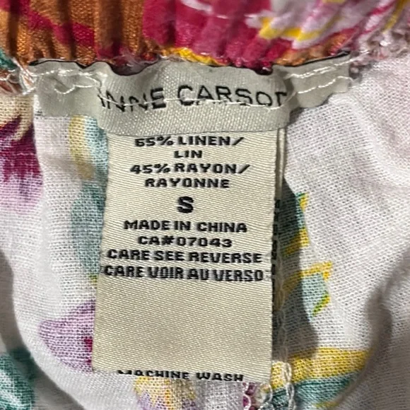 Floral Cropped Linen Pants - Picture 4 of 4